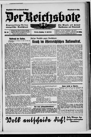 Der Reichsbote vom 31.07.1932