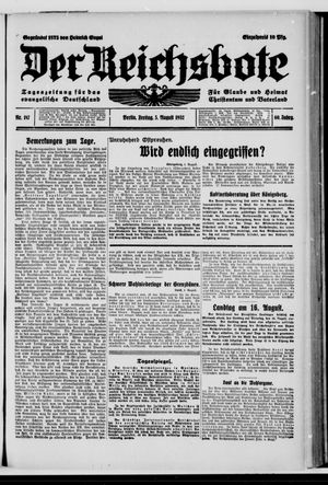 Der Reichsbote vom 05.08.1932
