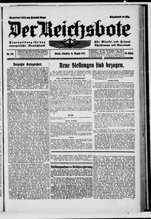 Der Reichsbote vom 16.08.1932