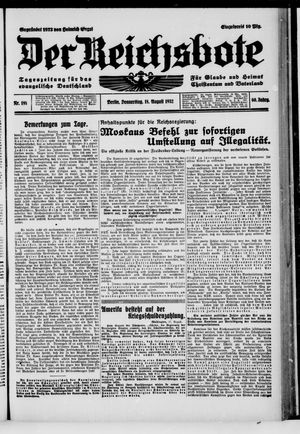 Der Reichsbote vom 18.08.1932