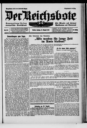 Der Reichsbote vom 19.08.1932