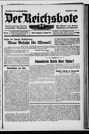 Der Reichsbote vom 20.08.1932