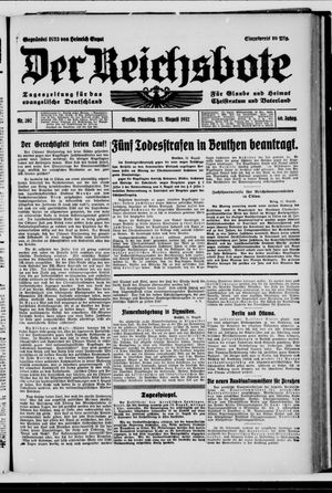 Der Reichsbote vom 23.08.1932