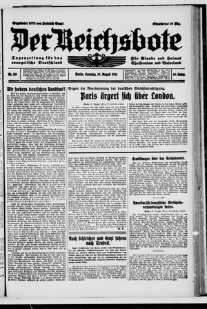 Der Reichsbote vom 28.08.1932