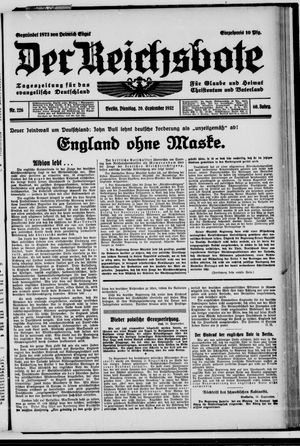 Der Reichsbote on Sep 20, 1932