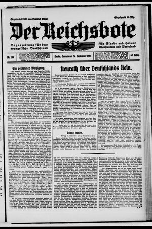 Der Reichsbote vom 24.09.1932