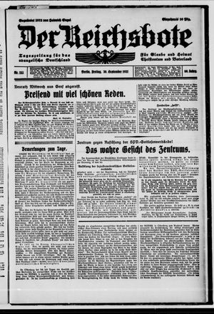 Der Reichsbote vom 30.09.1932