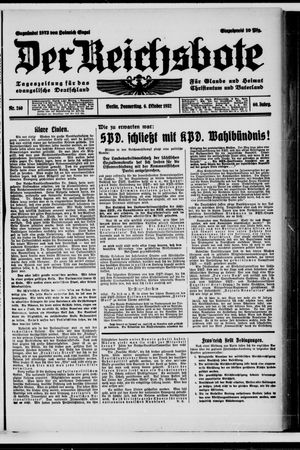 Der Reichsbote vom 06.10.1932