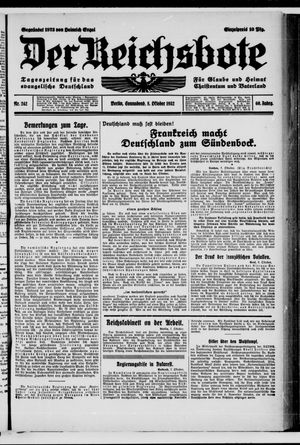 Der Reichsbote vom 08.10.1932