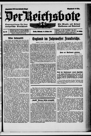 Der Reichsbote vom 19.10.1932