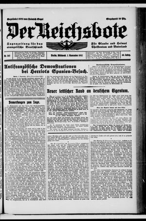 Der Reichsbote vom 02.11.1932