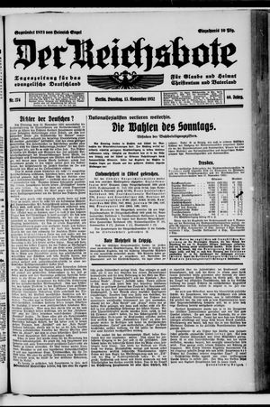 Der Reichsbote on Nov 15, 1932