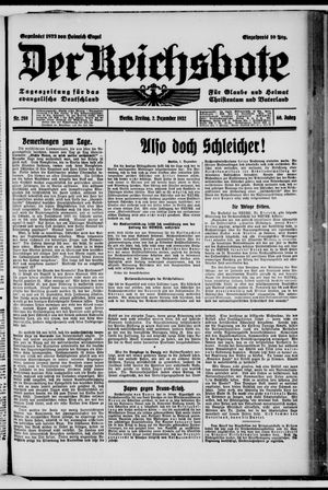 Der Reichsbote vom 02.12.1932