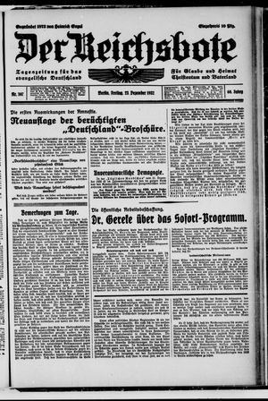 Der Reichsbote on Dec 23, 1932