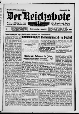 Der Reichsbote on Jan 5, 1933