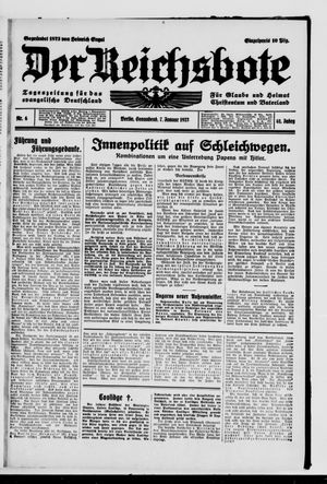 Der Reichsbote vom 07.01.1933