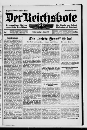 Der Reichsbote vom 08.01.1933