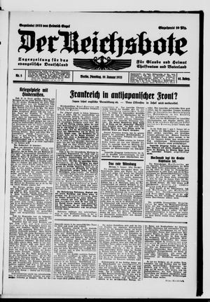 Der Reichsbote vom 10.01.1933