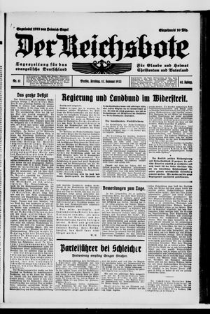 Der Reichsbote on Jan 13, 1933