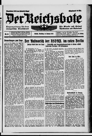 Der Reichsbote vom 24.01.1933