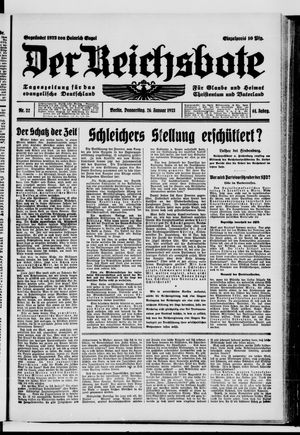 Der Reichsbote vom 26.01.1933