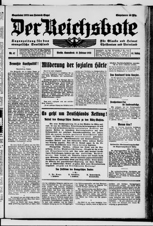 Der Reichsbote vom 18.02.1933