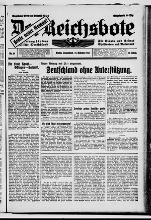 Der Reichsbote vom 25.02.1933
