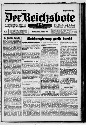 Der Reichsbote on Mar 3, 1933