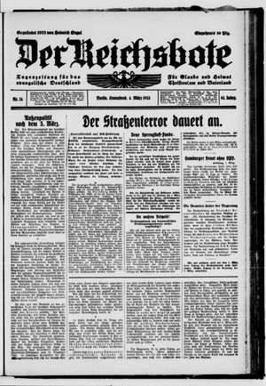 Der Reichsbote vom 04.03.1933