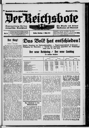 Der Reichsbote vom 07.03.1933