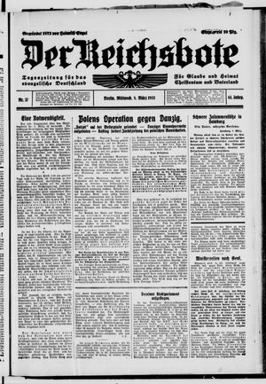 Der Reichsbote vom 08.03.1933
