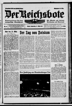 Der Reichsbote vom 23.03.1933