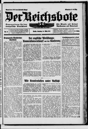 Der Reichsbote vom 26.03.1933