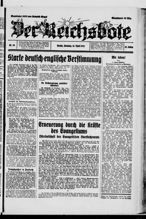Der Reichsbote vom 16.04.1933