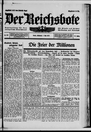 Der Reichsbote on May 3, 1933