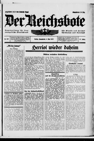 Der Reichsbote vom 06.05.1933