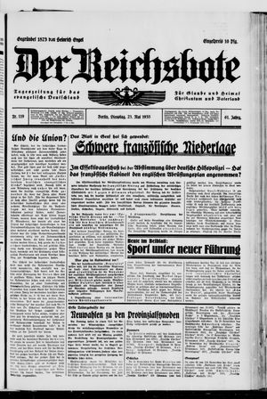 Der Reichsbote vom 23.05.1933