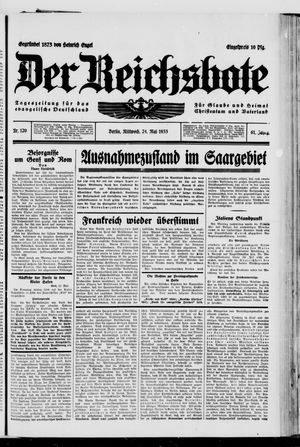 Der Reichsbote vom 24.05.1933