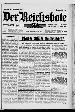 Der Reichsbote vom 25.05.1933