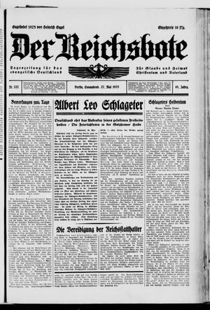 Der Reichsbote vom 27.05.1933