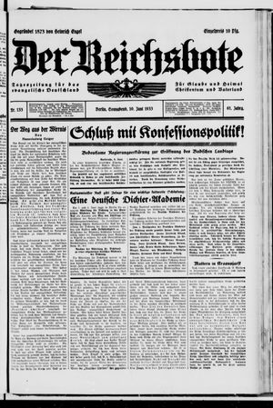 Der Reichsbote on Jun 10, 1933