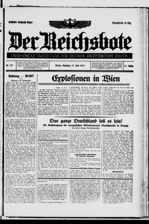 Der Reichsbote vom 13.06.1933