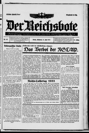 Der Reichsbote on Jun 21, 1933