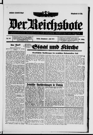 Der Reichsbote vom 01.07.1933