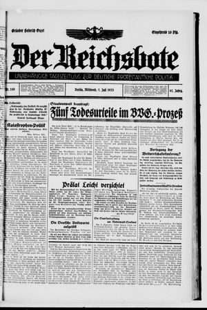 Der Reichsbote vom 05.07.1933