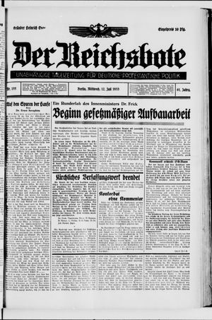 Der Reichsbote vom 12.07.1933