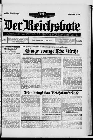 Der Reichsbote on Jul 13, 1933