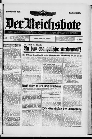 Der Reichsbote vom 14.07.1933