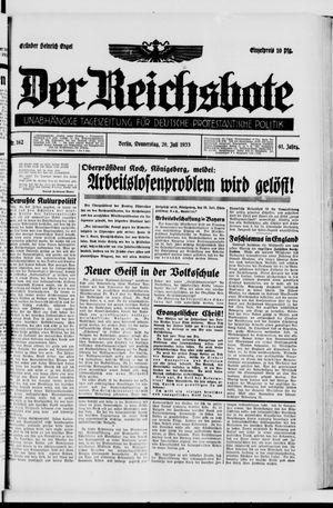Der Reichsbote vom 20.07.1933