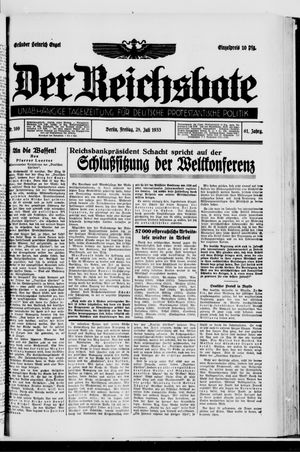 Der Reichsbote vom 28.07.1933